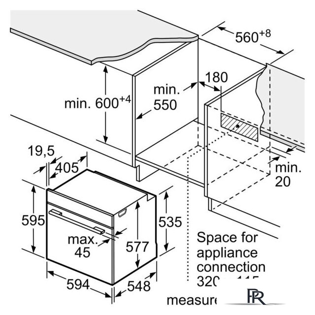 Электрический духовой шкаф Bosch Serie 8 HBG7341W1 - Изображение №9 — Интернет-магазин ПроЗаказ