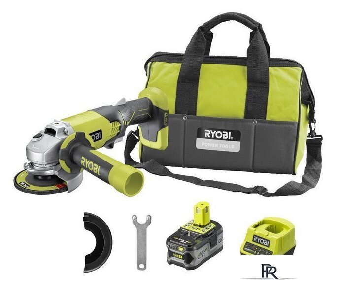 Угловая шлифмашина Ryobi R18AG-140S 5133003876 (с 1-им АКБ, сумка) - Изображение №1 — Интернет-магазин ПроЗаказ