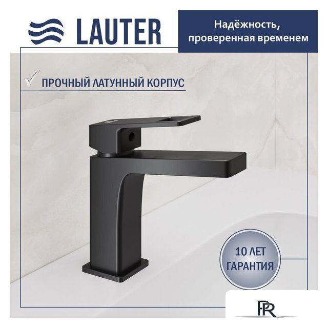 Умывальник Lauter 21478 + Cascade 21СК655BS с сифоном 21635B (черный матовый) - Изображение №2 — Интернет-магазин ПроЗаказ