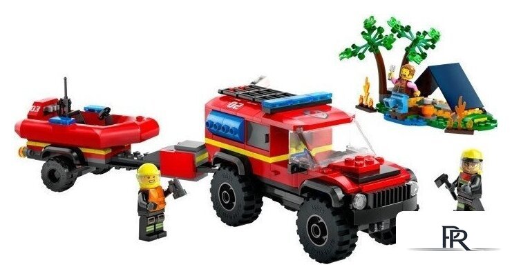 Конструктор LEGO City 60412 Пожарная машина 4х4 со спасательным катером - Изображение №2 — Интернет-магазин ПроЗаказ