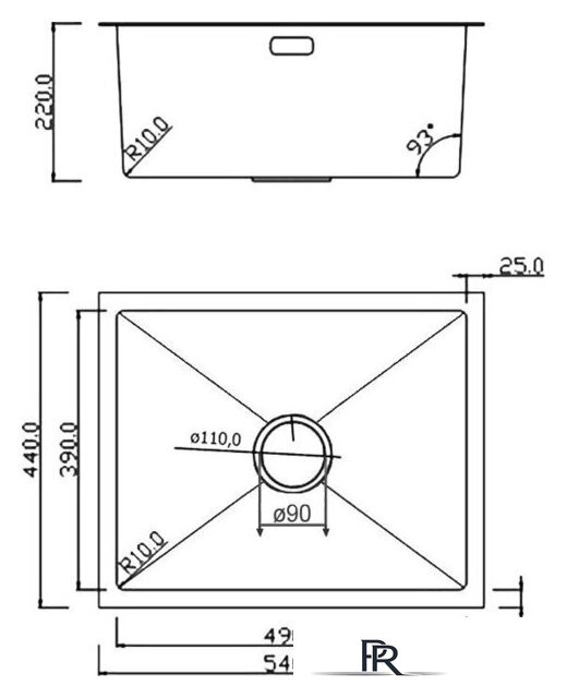 Кухонная мойка Roxen Uno 560210-54-GS PVD золотая/текстурная (с ролл-матом и дозатором) - Изображение №10 — Интернет-магазин ПроЗаказ