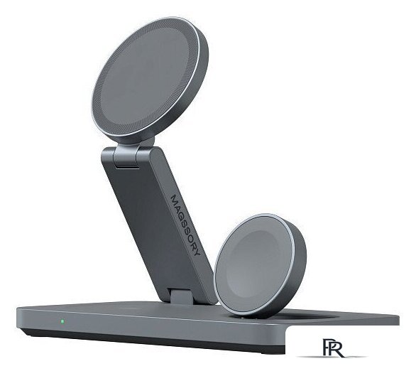 Беспроводное зарядное Magssory Yoga 3 в 1 Charging Station для Samsung Qi2 WCH017m (темно-серый) - Изображение №1 — Интернет-магазин ПроЗаказ