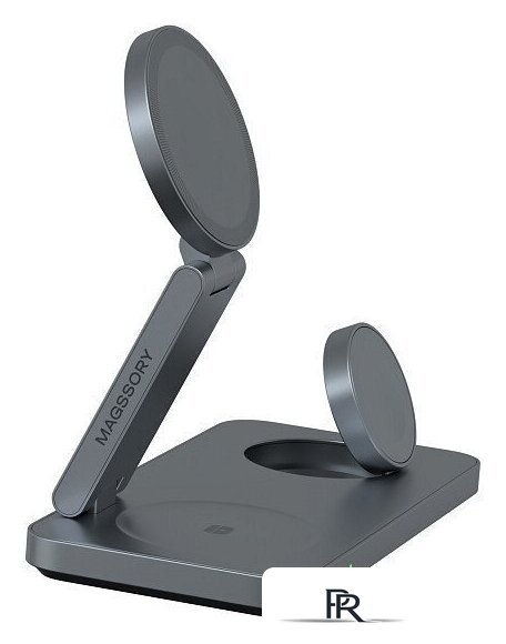 Беспроводное зарядное Magssory Yoga 3 в 1 Charging Station для Samsung Qi2 WCH017m (темно-серый) - Изображение №3 — Интернет-магазин ПроЗаказ