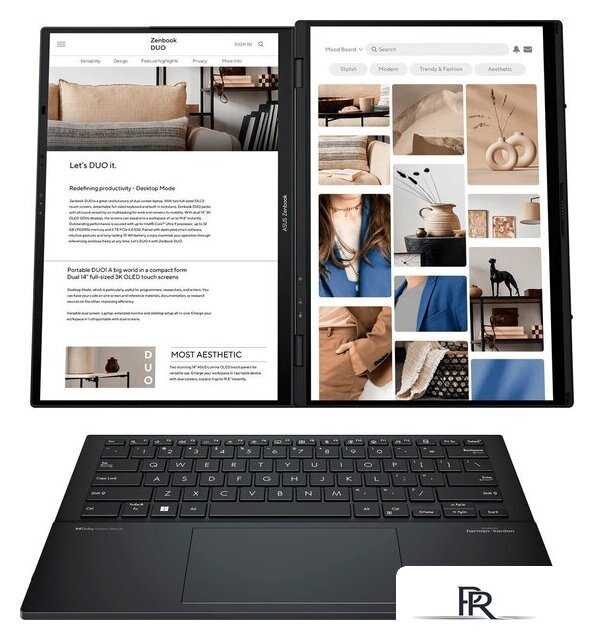 Рабочая станция ASUS Zenbook 14 Duo OLED UX8406MA-QL056W - Изображение №2 — Интернет-магазин ПроЗаказ