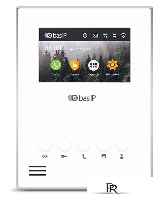 Монитор BAS-IP AU-04LA (белый) - Изображение №1 — Интернет-магазин ПроЗаказ