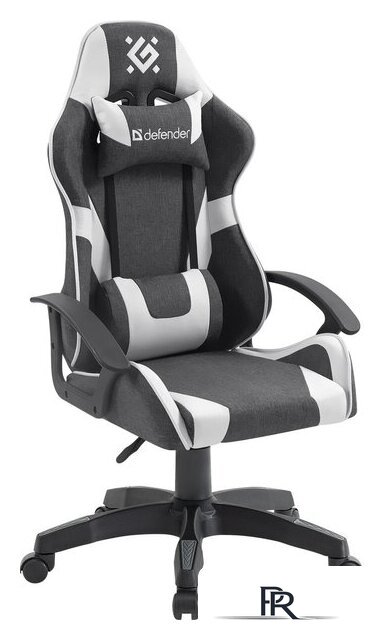 Игровое (геймерское) кресло Defender Ibis 64043 (серый/белый) - Изображение №1 — Интернет-магазин ПроЗаказ
