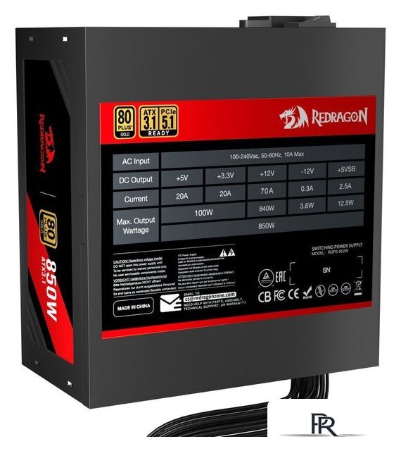 Блок питания Redragon 850W GC-PS007-SE - Изображение №2 — Интернет-магазин ПроЗаказ