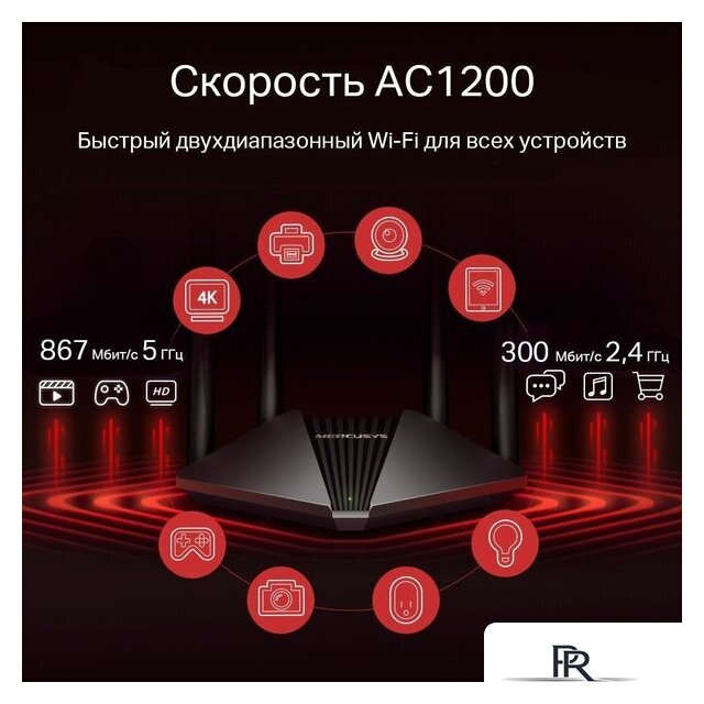Wi-Fi роутер Mercusys MR1200G V2 - Изображение №6 — Интернет-магазин ПроЗаказ