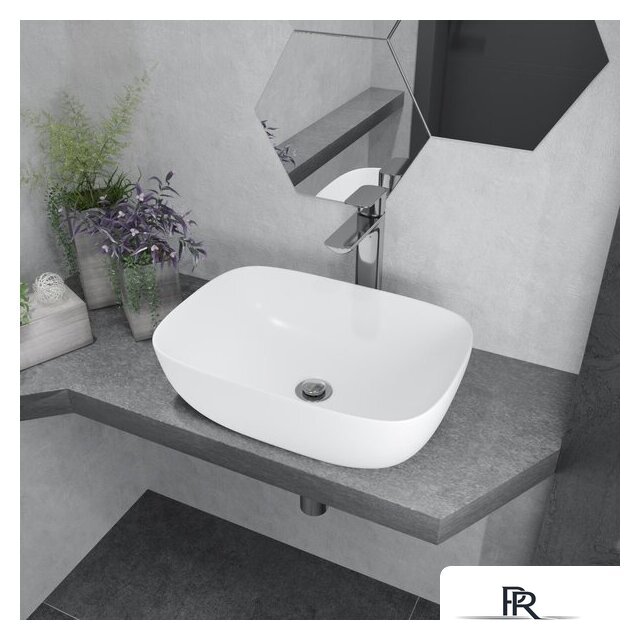 Умывальник Lauter 21493A + клапан 21190W + сифон 21635W (белый матовый) - Изображение №8 — Интернет-магазин ПроЗаказ