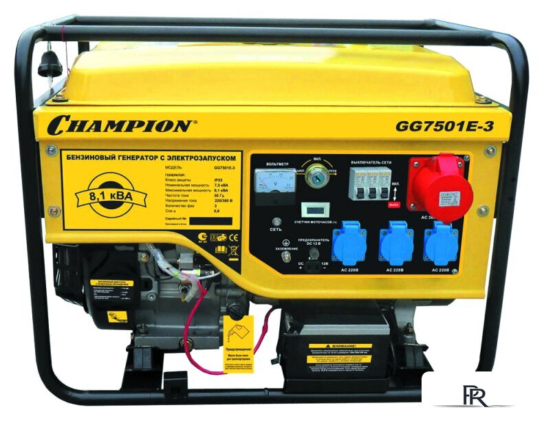 Бензиновый генератор Champion GG7501E-3 - Изображение №1 — Интернет-магазин ПроЗаказ
