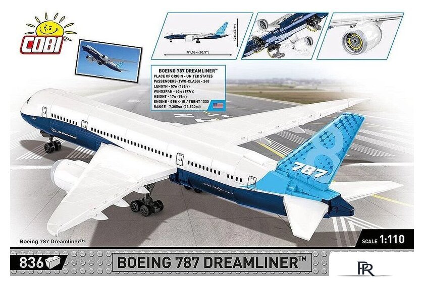 Конструктор Cobi Action Town Boeing 787 Dreamliner - Изображение №4 — Интернет-магазин ПроЗаказ