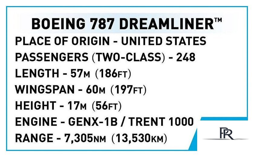 Конструктор Cobi Action Town Boeing 787 Dreamliner - Изображение №9 — Интернет-магазин ПроЗаказ