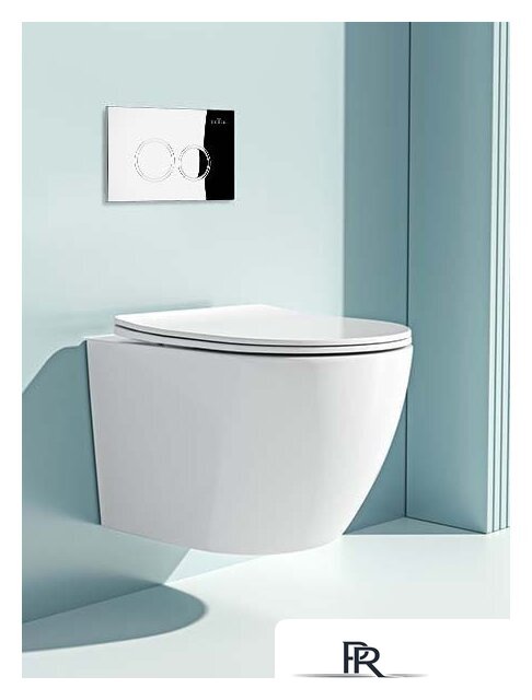 Унитаз подвесной Roxen Antares One Rimless 6 в 1 StounFix Dual Fresh 508565 (кнопка: хром) - Изображение №7 — Интернет-магазин ПроЗаказ