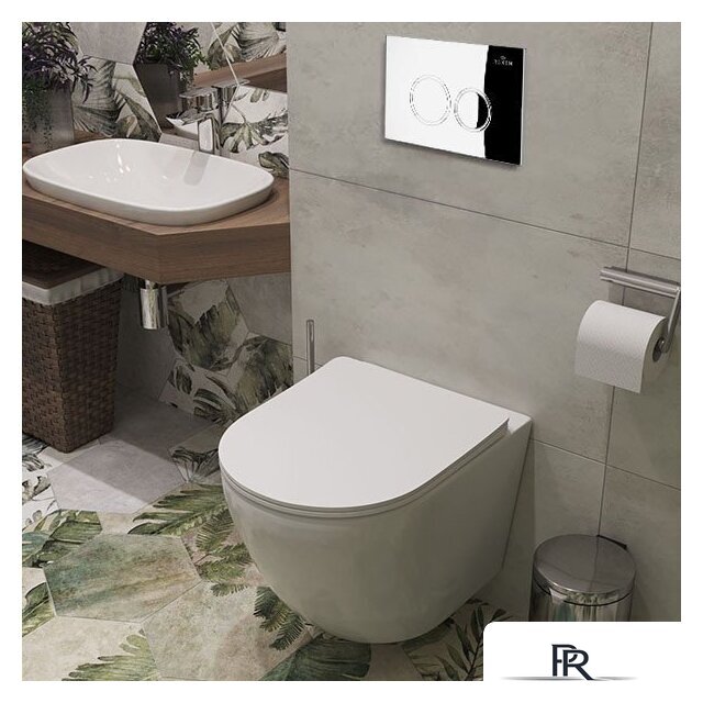 Унитаз подвесной Roxen Antares One Rimless 6 в 1 StounFix Dual Fresh 508565 (кнопка: хром) - Изображение №8 — Интернет-магазин ПроЗаказ