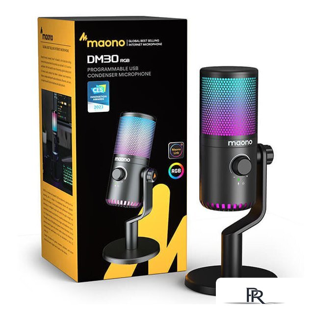 Проводной микрофон Maono DM30 RGB (черный) - Изображение №2 — Интернет-магазин ПроЗаказ