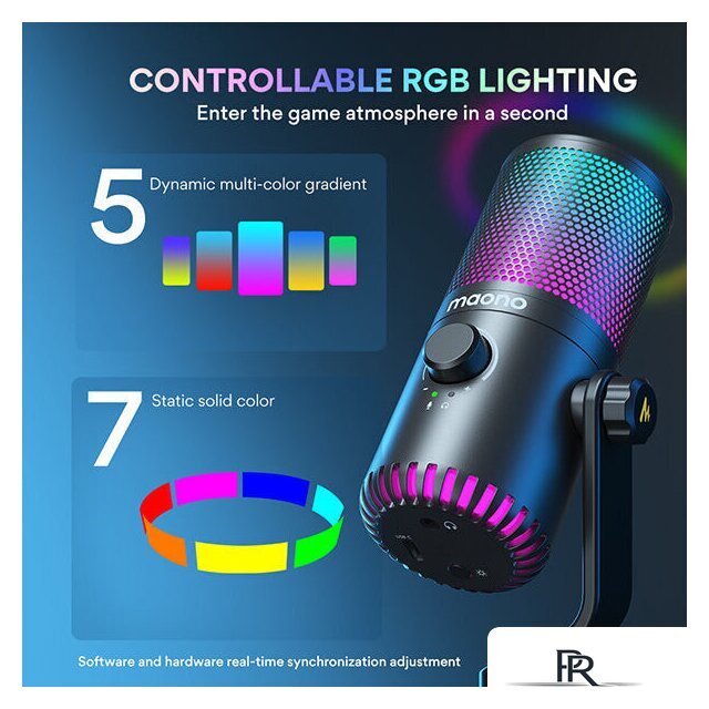 Проводной микрофон Maono DM30 RGB (черный) - Изображение №3 — Интернет-магазин ПроЗаказ