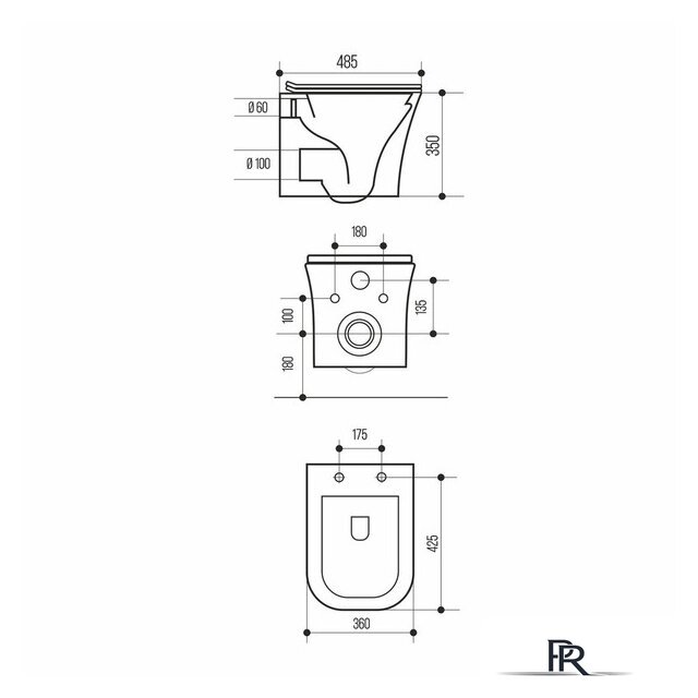 Унитаз подвесной White Wave Promo (белый глянец) - Изображение №8 — Интернет-магазин ПроЗаказ
