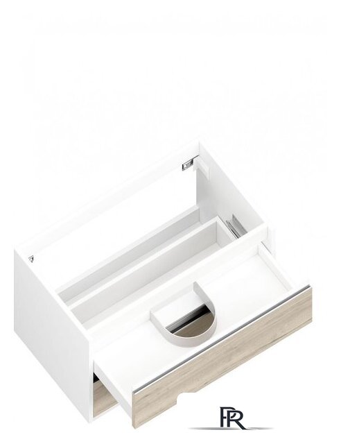  ЗОВ Тумба под умывальник Парма 70 P70LWP0MWHMC1A-LDSPW (белый/белый галифакс) - Изображение №2 — Интернет-магазин ПроЗаказ