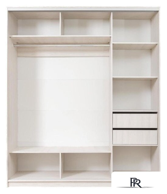 Шкаф-купе Рэйгрупп 176450 YSX Elgon РГ-09.03 (ясень снежный/сосна натуральная/хром) - Изображение №3 — Интернет-магазин ПроЗаказ