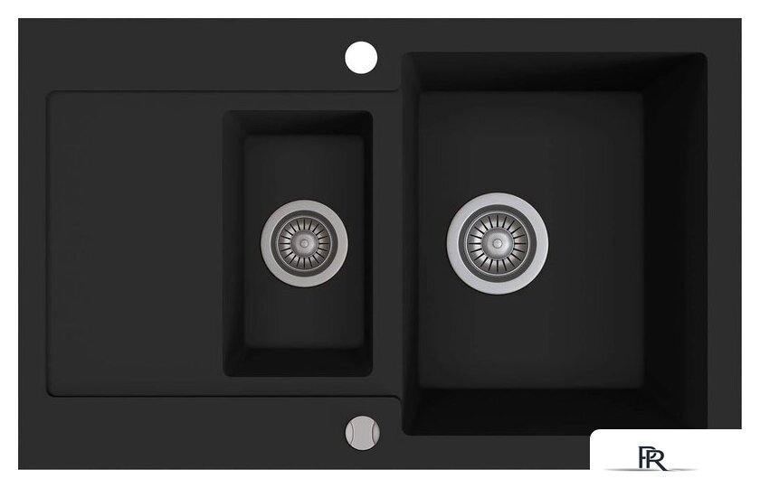 Кухонная мойка Kernau KGS H 6080 1.5B1D Deep Black - Изображение №1 — Интернет-магазин ПроЗаказ