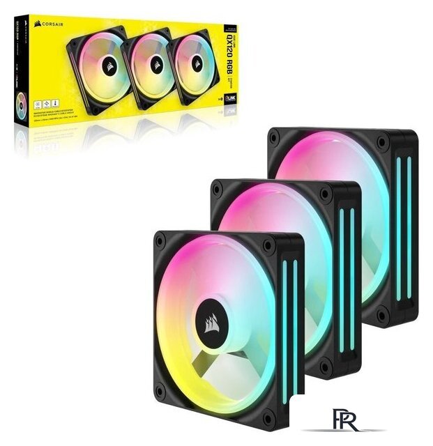 Комплект вентиляторов для корпуса с контроллером Corsair iCUE LINK QX120 RGB Triple Pack + Hub CO-9051002-WW - Изображение №16 — Интернет-магазин ПроЗаказ