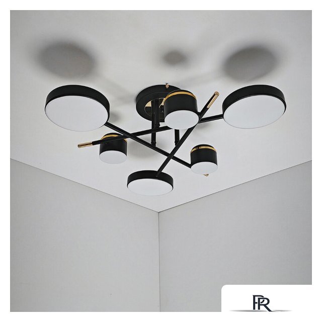 Припотолочная люстра Mirastyle Диод MH-3231/6 BK+FGD - Изображение №3 — Интернет-магазин ПроЗаказ