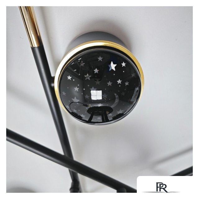 Припотолочная люстра Mirastyle Диод MH-3231/6 BK+FGD - Изображение №4 — Интернет-магазин ПроЗаказ