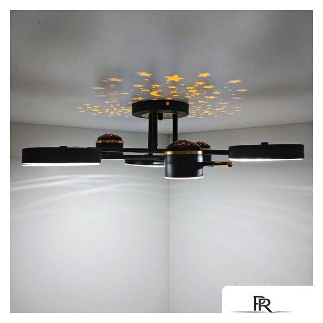 Припотолочная люстра Mirastyle Диод MH-3231/6 BK+FGD - Изображение №7 — Интернет-магазин ПроЗаказ