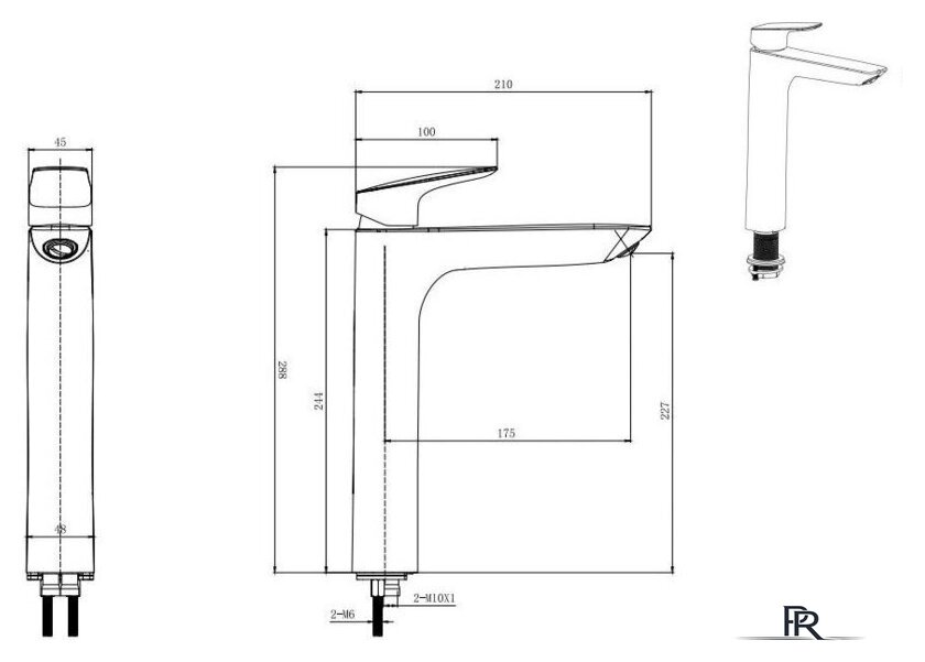 Смеситель Aquatek Вега AQ1004CR - Изображение №3 — Интернет-магазин ПроЗаказ