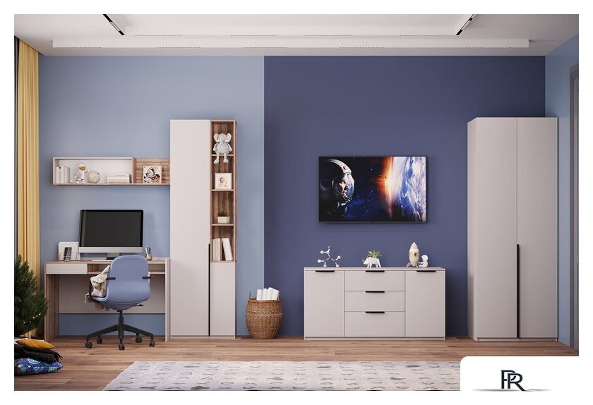 Шкаф-пенал Аквилон Чарли №5.2 правый (кашемир/авелано) - Изображение №15 — Интернет-магазин ПроЗаказ