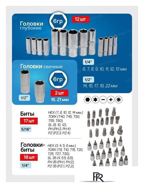 Универсальный набор инструментов FORSAGE F-41082-5EURO(51311) - Изображение №7 — Интернет-магазин ПроЗаказ