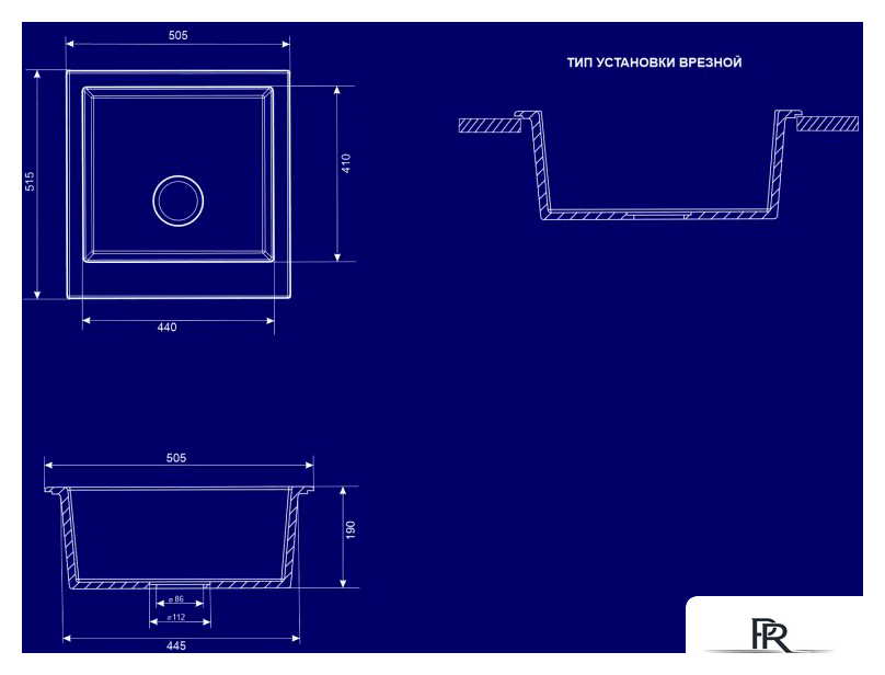 Кухонная мойка AV Engineering Star AV505515SGR (серый) - Изображение №2 — Интернет-магазин ПроЗаказ