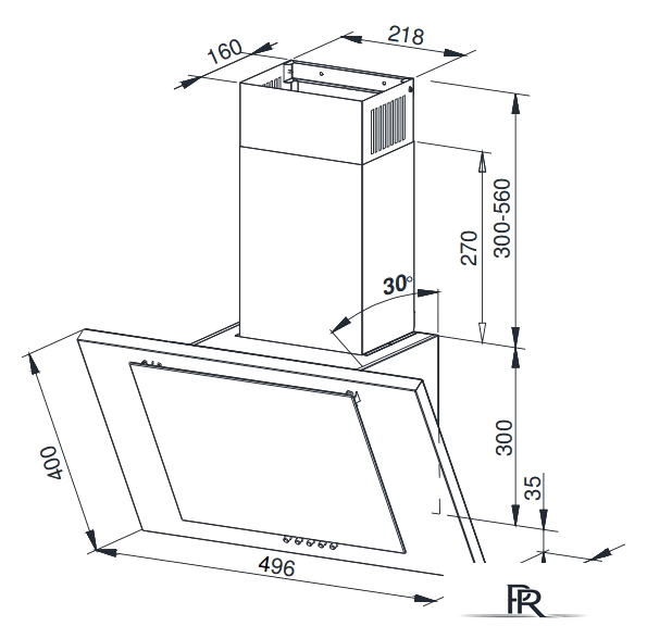 Кухонная вытяжка Weissgauff Gamma 50 PB OW LED - Изображение №2 — Интернет-магазин ПроЗаказ