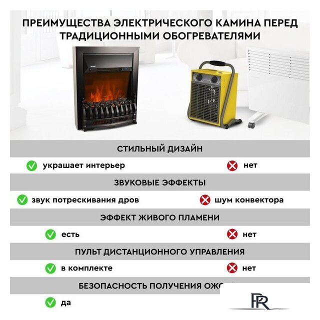 Электрокамин Planta PFP-FS400 (черный) - Изображение №10 — Интернет-магазин ПроЗаказ