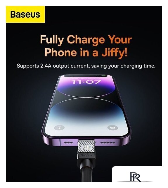 Кабель Baseus CoolPlay Series USB Type-A - Lightning (1 м, черный) - Изображение №17 — Интернет-магазин ПроЗаказ