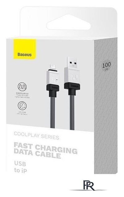Кабель Baseus CoolPlay Series USB Type-A - Lightning (1 м, черный) - Изображение №11 — Интернет-магазин ПроЗаказ