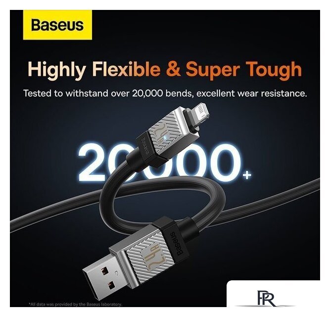 Кабель Baseus CoolPlay Series USB Type-A - Lightning (1 м, черный) - Изображение №15 — Интернет-магазин ПроЗаказ