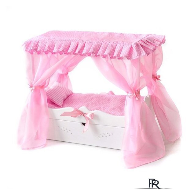 Кроватка для кукол Leader Toys Diamond Princes c царским балдахином 71219 (белый) - Изображение №1 — Интернет-магазин ПроЗаказ