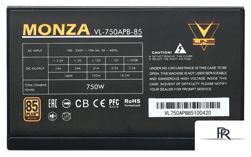 Блок питания Formula V-Line Monza VL-750APB-85 - Изображение №3 — Интернет-магазин ПроЗаказ