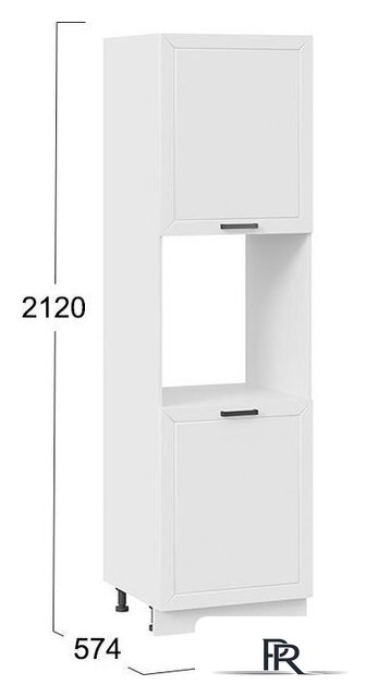 Шкаф напольный Трия Лорас 1П6 (белый/холст белый) - Изображение №1 — Интернет-магазин ПроЗаказ