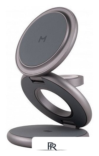 Беспроводное зарядное Magssory Disc Signature Edition 3 в 1 для Apple WCH033 (темно-серый) - Изображение №1 — Интернет-магазин ПроЗаказ