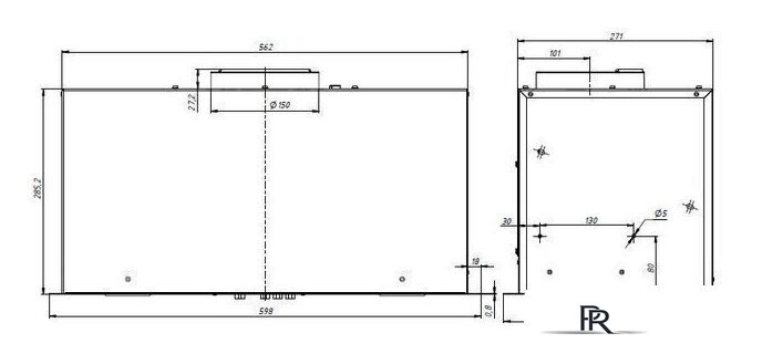 Кухонная вытяжка Elikor Cube 60П-1000 237811 (черный) - Изображение №2 — Интернет-магазин ПроЗаказ