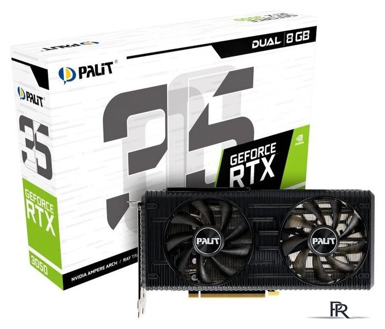 Видеокарта Palit GeForce RTX 3050 Dual 8G NE63050019P1-190AD - Изображение №9 — Интернет-магазин ПроЗаказ