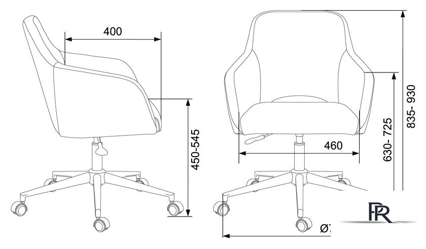 Офисное кресло Бюрократ CH-380SL (янтарный Italia 9) - Изображение №5 — Интернет-магазин ПроЗаказ