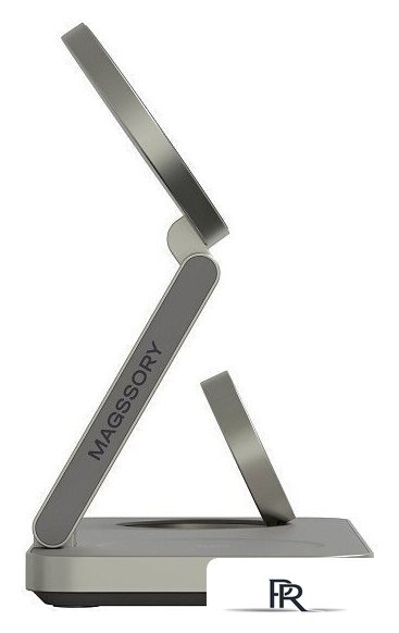 Беспроводное зарядное Magssory Yoga 3 в 1 Charging Station для Samsung Qi2 WCH017t (титан) - Изображение №4 — Интернет-магазин ПроЗаказ