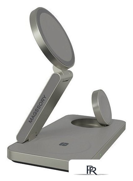 Беспроводное зарядное Magssory Yoga 3 в 1 Charging Station для Samsung Qi2 WCH017t (титан) - Изображение №3 — Интернет-магазин ПроЗаказ