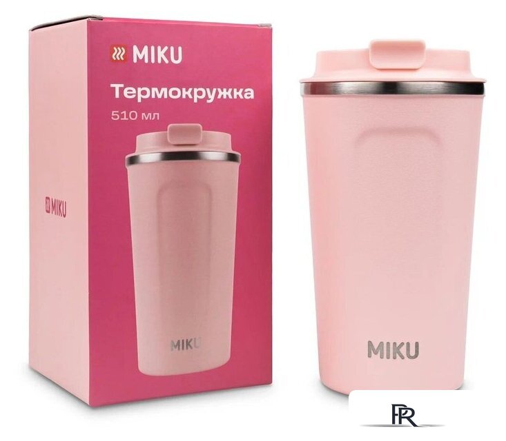 Термокружка Miku 510мл (розовый) - Изображение №4 — Интернет-магазин ПроЗаказ