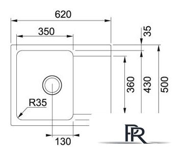 Кухонная мойка Franke Orion OID 611-62 114.0443.355 (белый) - Изображение №2 — Интернет-магазин ПроЗаказ