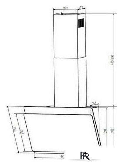 Кухонная вытяжка Faber Tocco WH 50 330.0702.954 - Изображение №2 — Интернет-магазин ПроЗаказ
