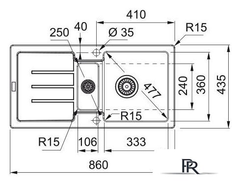 Кухонная мойка Franke Strada SAG 651-86 114.0676.322 (матовый черный) - Изображение №2 — Интернет-магазин ПроЗаказ